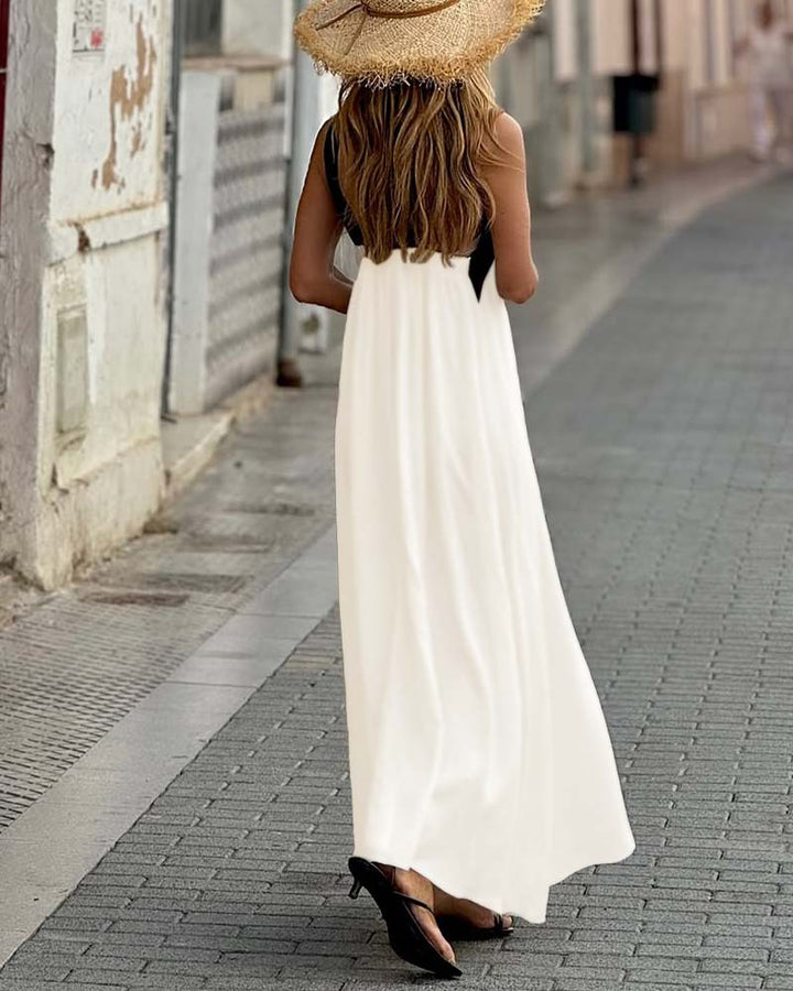 Séliane™ | Robe dos-nu croisé en polyester haute densité