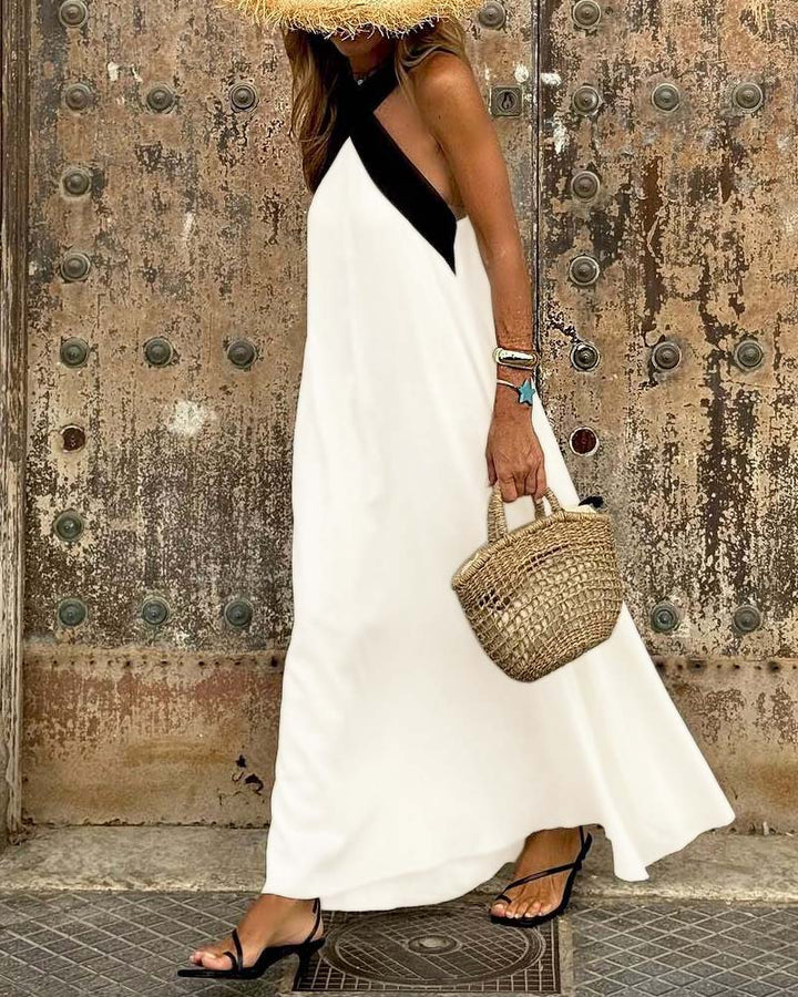 Séliane™ | Robe dos-nu croisé en polyester haute densité