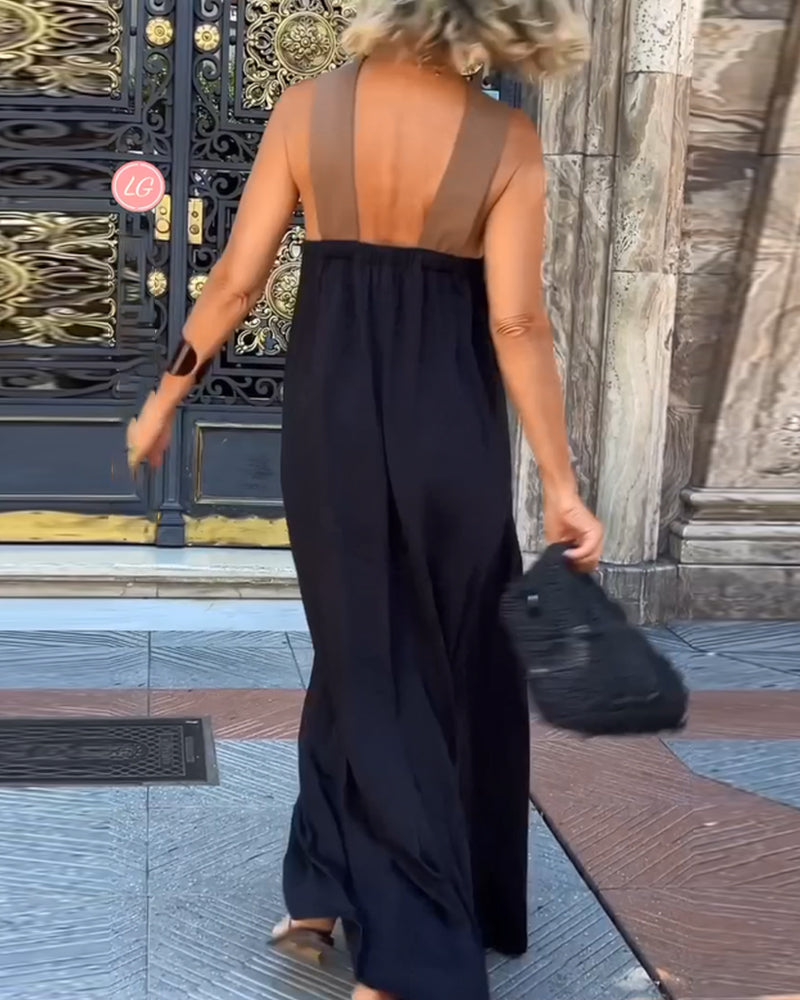 Séliane™ | Robe dos-nu croisé en polyester haute densité