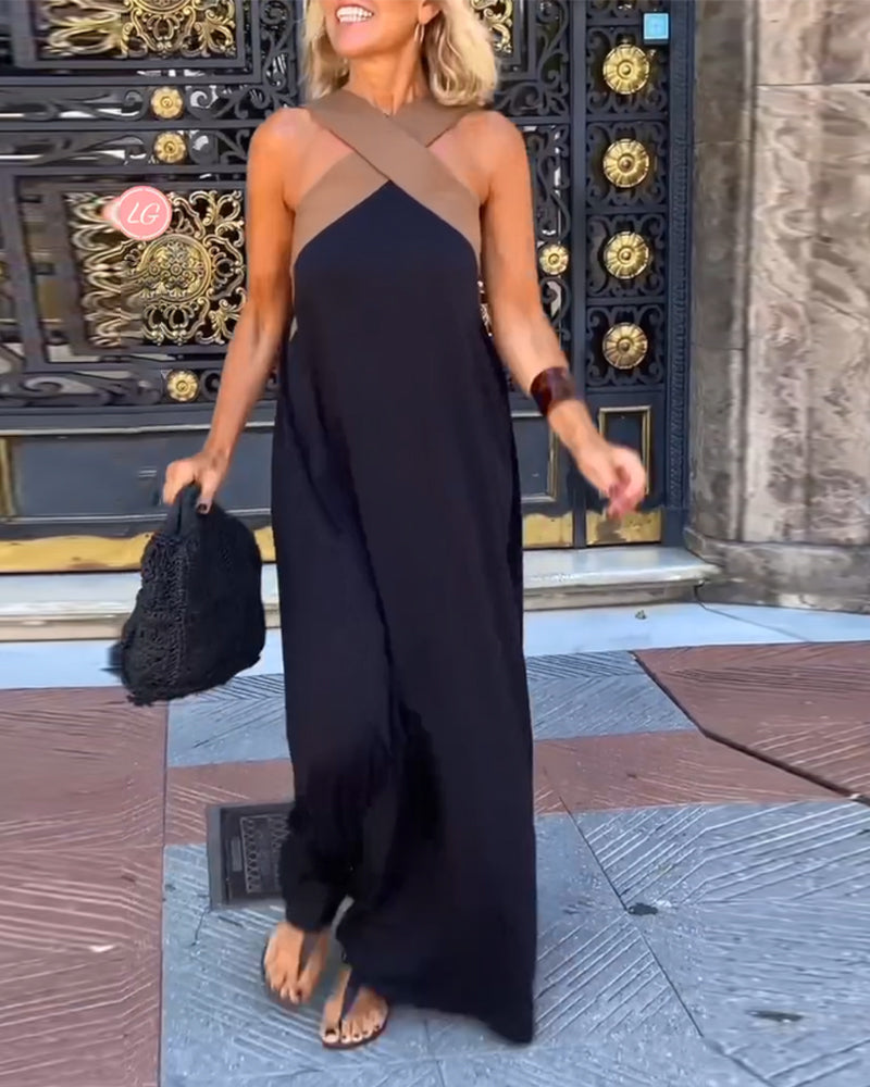 Séliane™ | Robe dos-nu croisé en polyester haute densité