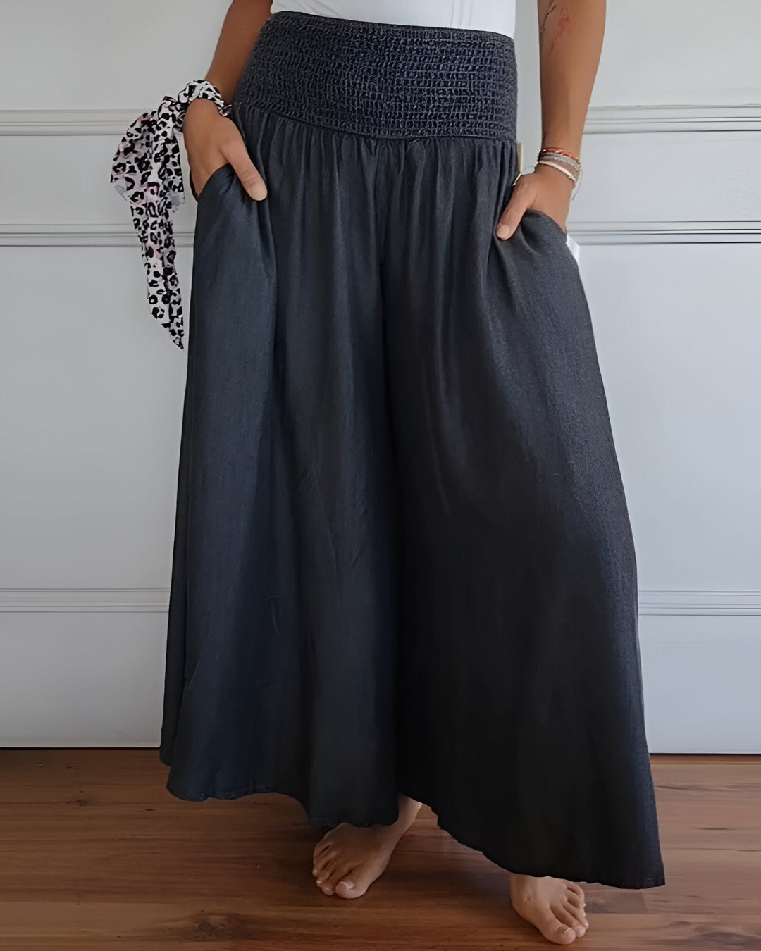 Mésandrine™ | Pantalon-jupe ample en denim léger