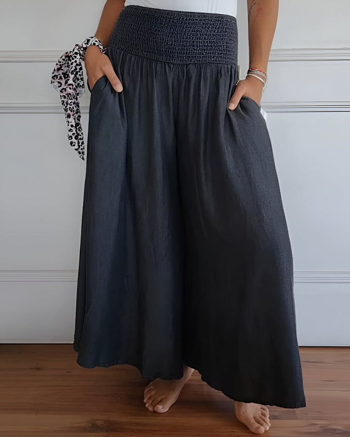 Mésandrine™ | Pantalon-jupe ample en denim léger
