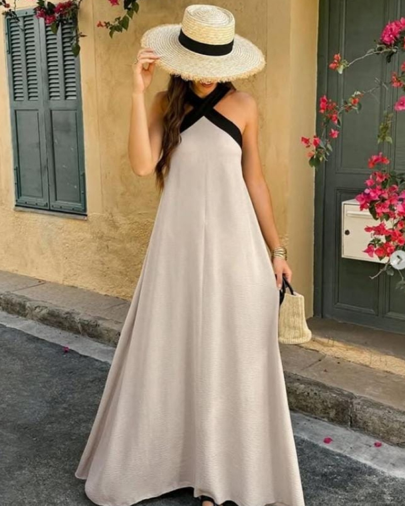 Séliane™ | Robe dos-nu croisé en polyester haute densité