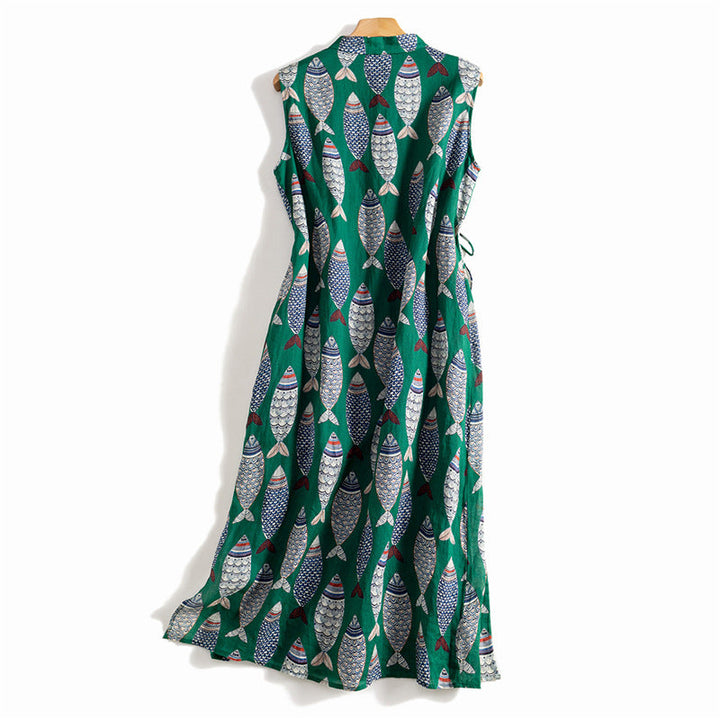 Oriane™ | Robe longue en lin fluide