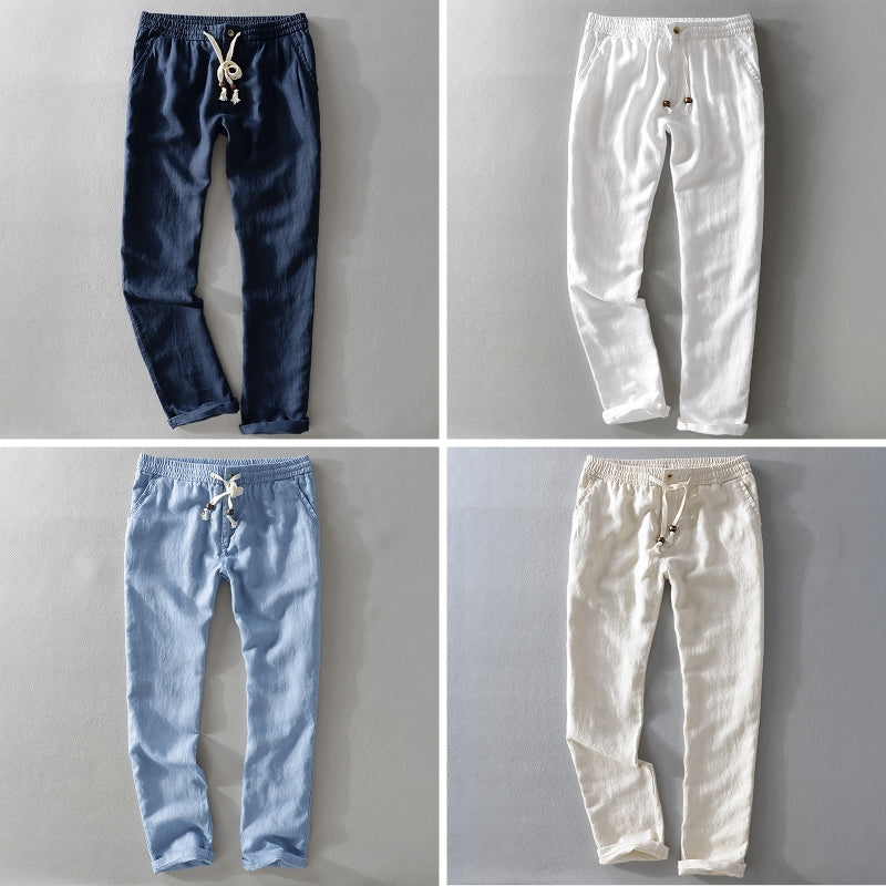 Théodore™ | Pantalon en lin lavé coupe décontractée