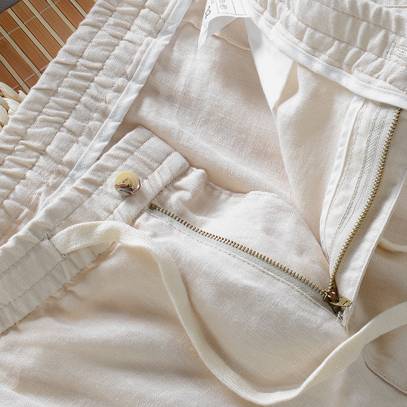 Théodore™ | Pantalon en lin lavé coupe décontractée