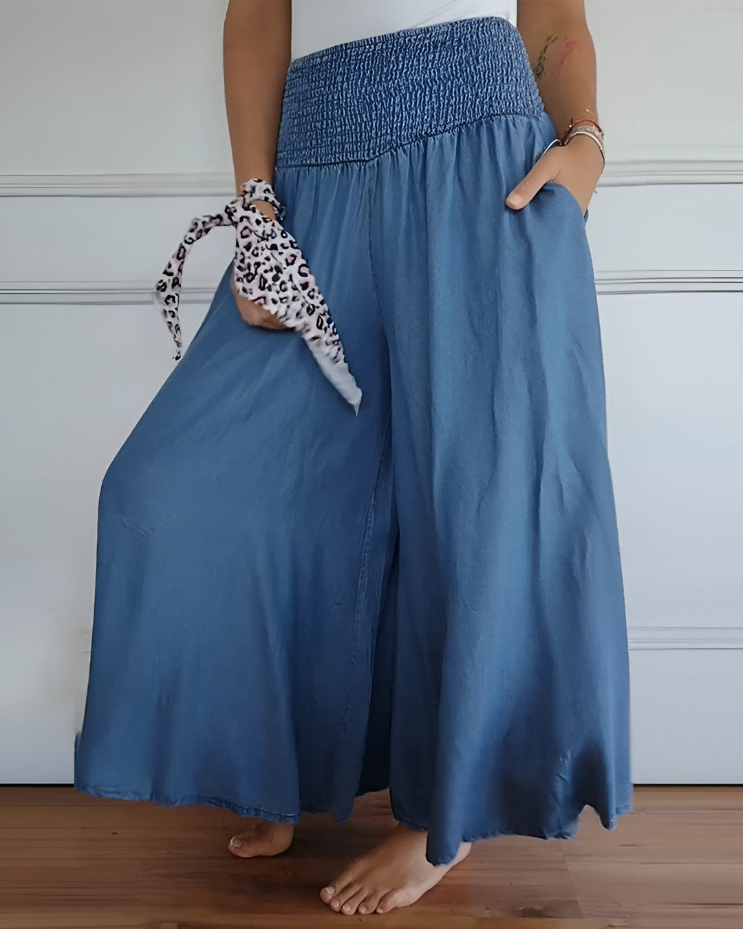 Mésandrine™ | Pantalon-jupe ample en denim léger