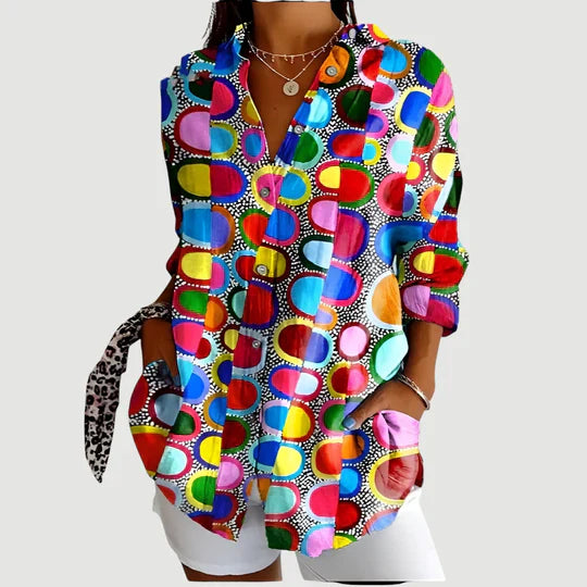Mireiane™ | Blouse fluide à motif artistique