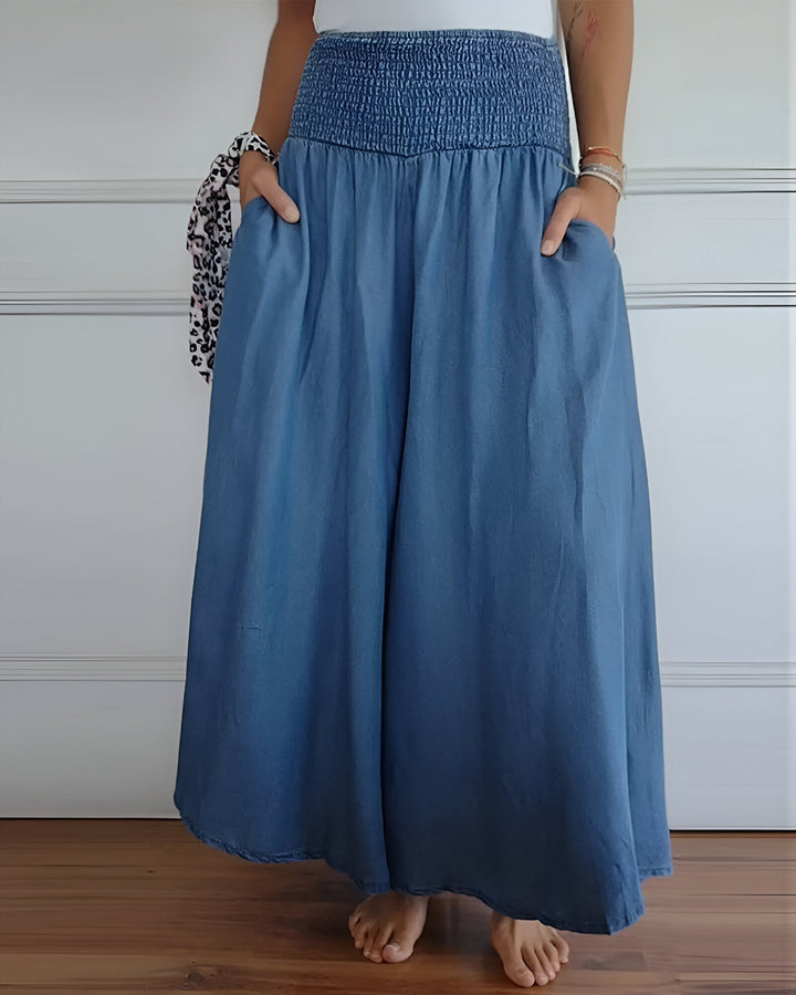 Mésandrine™ | Pantalon-jupe ample en denim léger