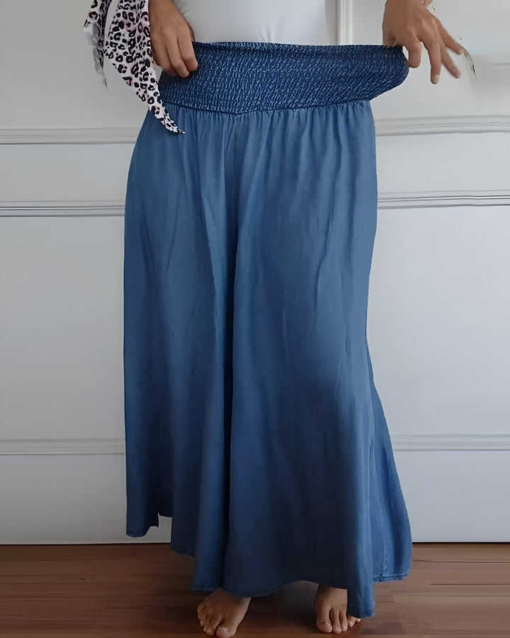 Mésandrine™ | Pantalon-jupe ample en denim léger
